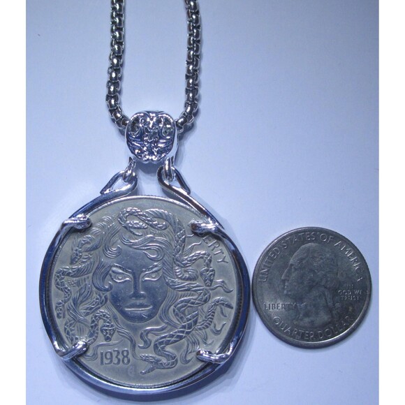 NEW-Two Versions of MEDUSA Necklace, Two Necklaces in One-Greek Goddess - Picture 5 of 7